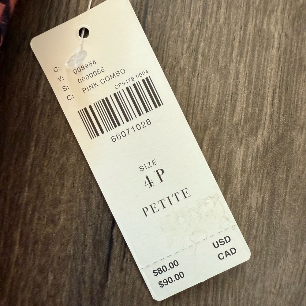 NWT Anthropologie Pink Floral Halter Top Size 4 Petite - Picture 12 of 15